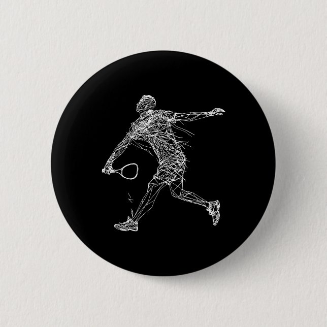 Dminton Player Zeichne Shuttle-Spiel für Jungen 1 Button (Vorderseite)