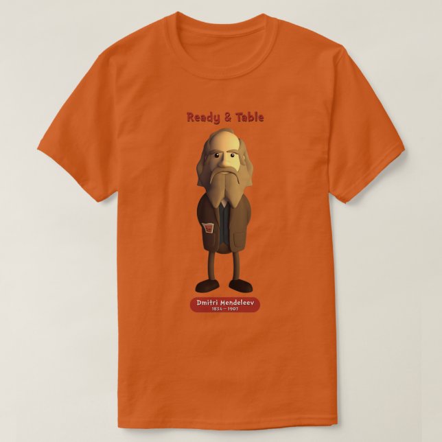 Dmitri Mendeleev - Tabelle T-Shirt (Design vorne)
