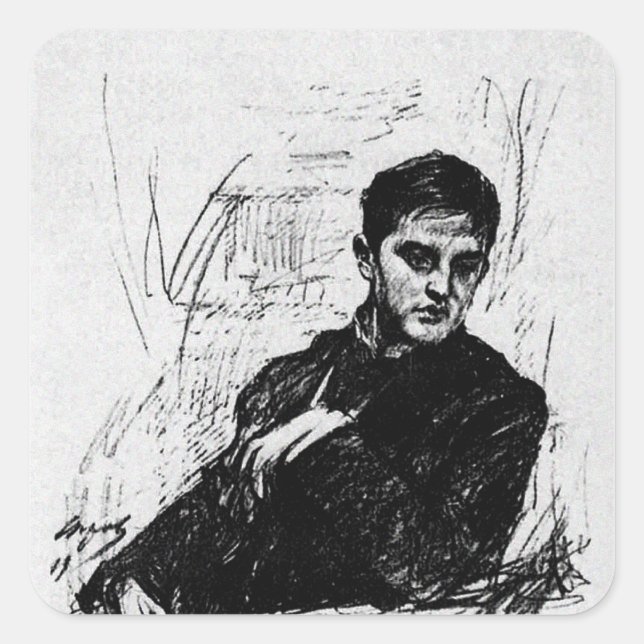 Dmitry Filosofov Quadratischer Aufkleber (Vorderseite)