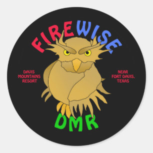 DMR. Firewise Owl Stickers & more (schwarz)