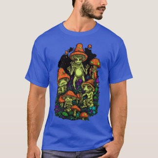 DMT Art Shroom Frogs 7 T-Shirt