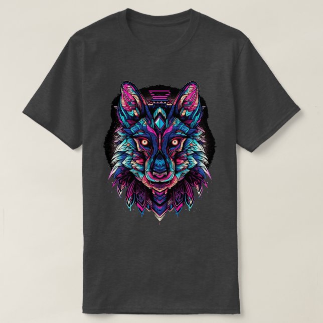 DMT Art Style Wolf 6 T-Shirt (Design vorne)