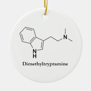 DMT Dimethyltryptamin-Molekül Chemie Cool Keramikornament