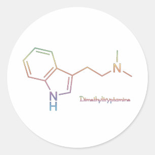 DMT Rainbow Runder Aufkleber