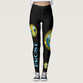 DMV Prost Schwarze Leggings mit Farblogo