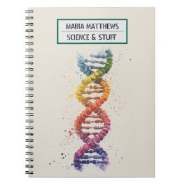 DNA and Science Spiral Foto Notebook Notizblock