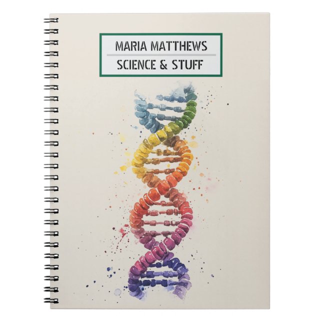 DNA and Science Spiral Foto Notebook Notizblock (Vorderseite)