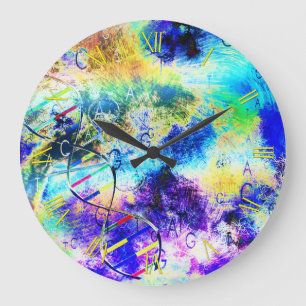 DNA-Art Große Wanduhr