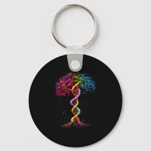 DNA-Baum des Lebens-Genetik-Biologie Weltraum Schlüsselanhänger