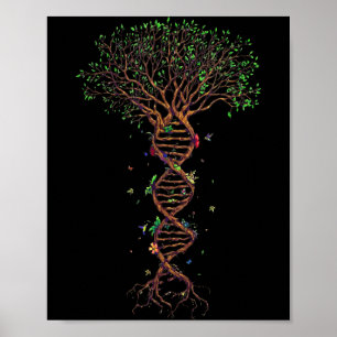 DNA-Baum Genetisch Lustiger Earth Day Pflanze Ein  Poster