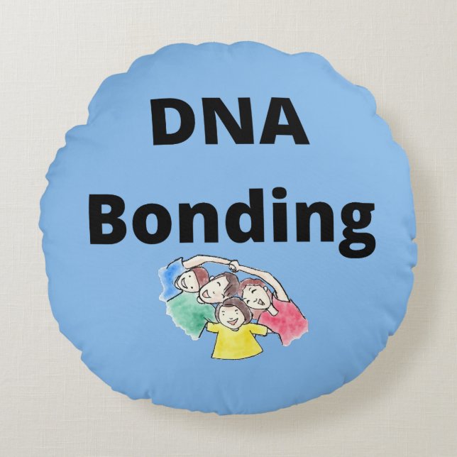 DNA-Bonding Round Pillow Rundes Kissen (Vorderseite)