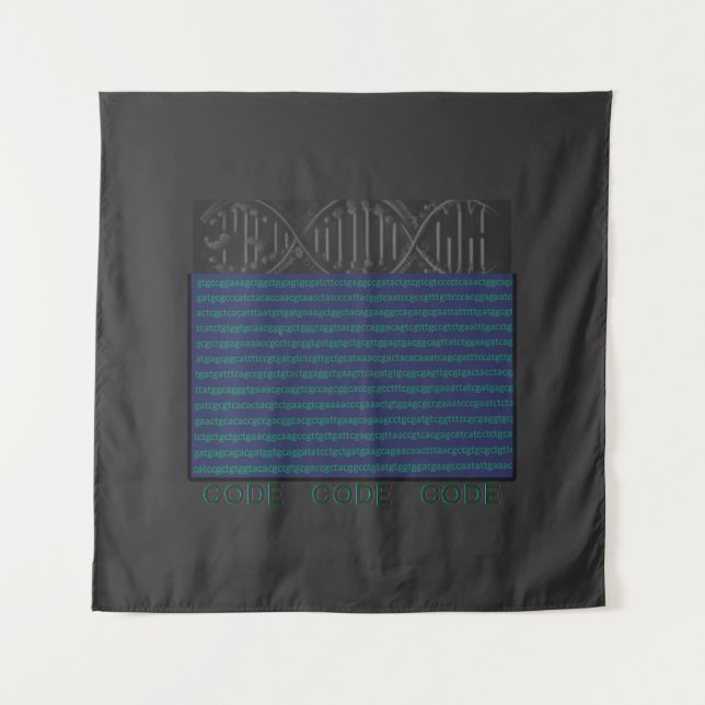 DNA-Code, Gentechnik, DNA-Helix Wandteppich (Vorderseite)