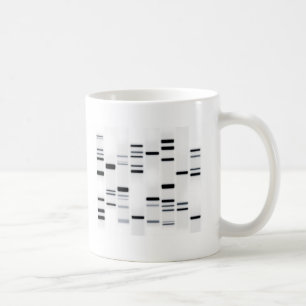 DNA-Code Schwarz auf Weiß Kaffeetasse