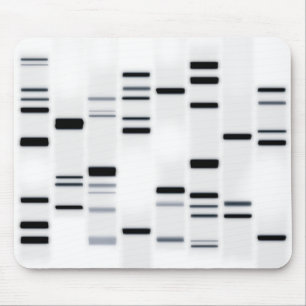 DNA-Code Schwarz auf Weiß Mousepad