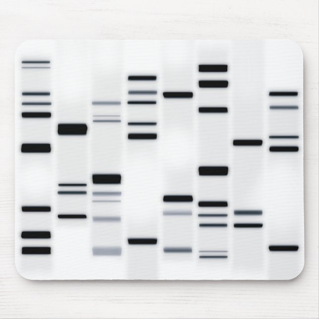 DNA-Code Schwarz auf Weiß Mousepad (Vorne)