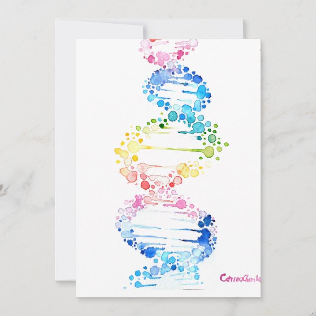 DNA, der Spyral des Lebens  Einladung (Vorderseite)