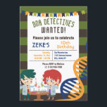 DNA Detectives Science Labrador Birthday Party Einladung<br><div class="desc">DNA Detectives Science Experiment Geburtstagsparty. Grün,  braun,  blau,  orange mit einer DNA-Molekül-Abbildung. Haben Sie ein wissenschaftliches Thema Geburtstag für Ihren angehenden Wissenschaftler? Das ist die perfekte Geburtstagsvorlage für ihn. Passen Sie diese einfach an,  indem Sie auf 'Diese Vorlage personalisieren' klicken. Bearbeiten Sie dies mit Ihren eigenen Geburtstagsfeierdetails.</div>
