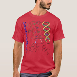 DNA-Doppelhelix-Chemieformel-Moleküle Wissenschaft T-Shirt