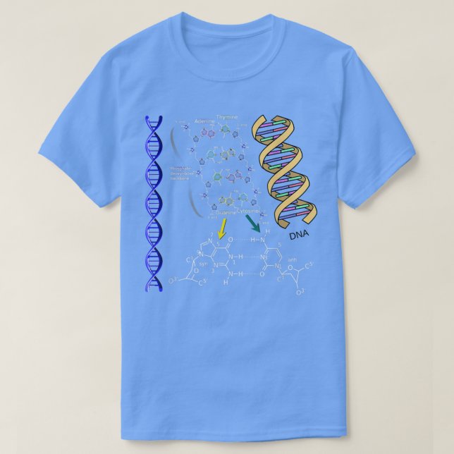 DNA Double-Helix Chemical Formula Molecules Scienc T-Shirt (Design vorne)