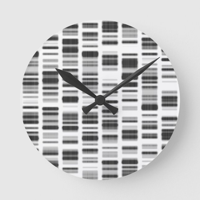 DNA-Druck - Runde Wanduhr (Vorderseite)