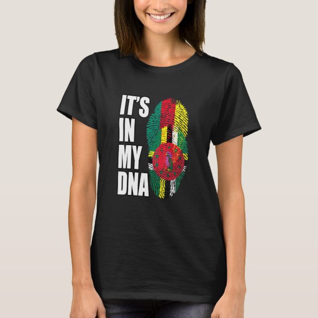 DNA-Fahne von Dominica und Kamerun T-Shirt (Vorderseite)