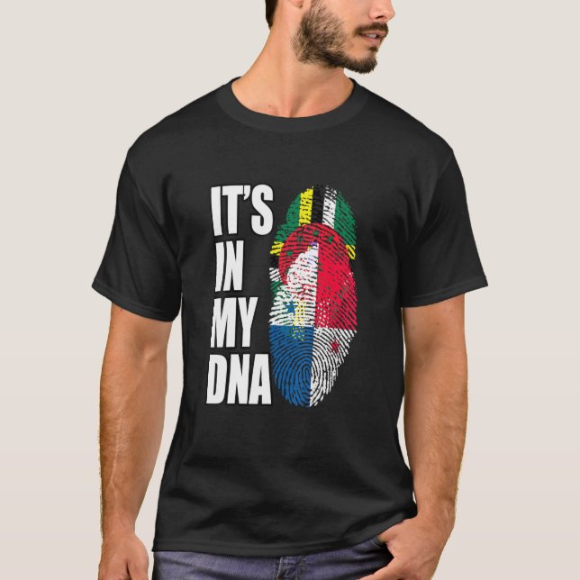 DNA-Fahne von Dominica und Panamania T-Shirt (Vorderseite)