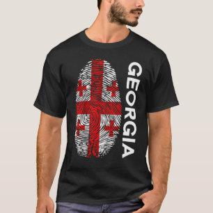 DNA-Fingerabdruckflagge in Georgien T-Shirt