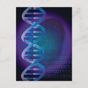 DNA-Fingerabdruckwissenschaft Postkarte