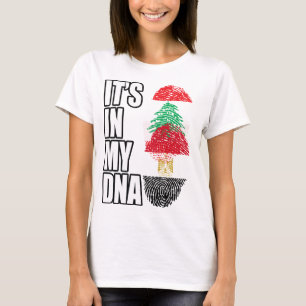 DNA-Flag des libanesischen und ägyptischen Mix-Erb T-Shirt