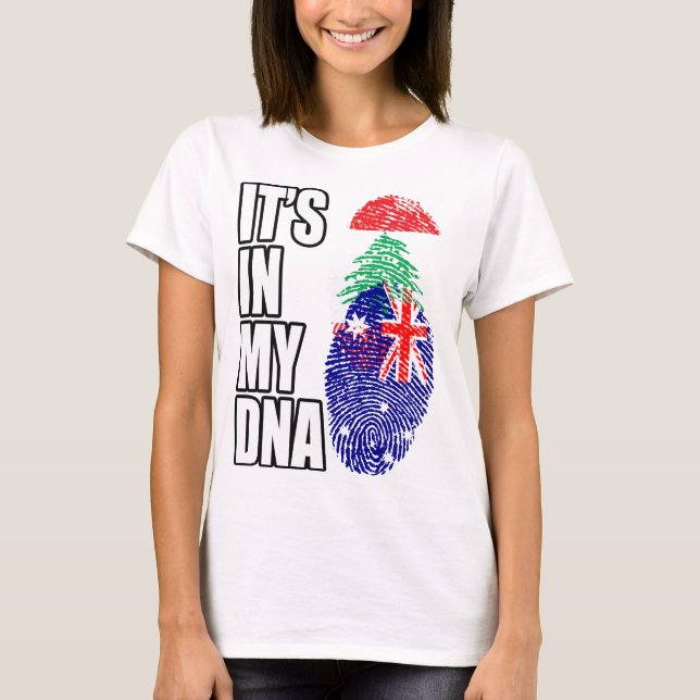 DNA-Flag des libanesischen und australischen Mix H T-Shirt (Vorderseite)