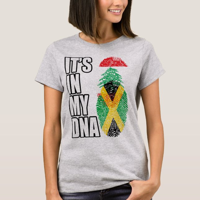 DNA-Flag des libanesischen und jamaikanischen Mix  T-Shirt (Vorderseite)
