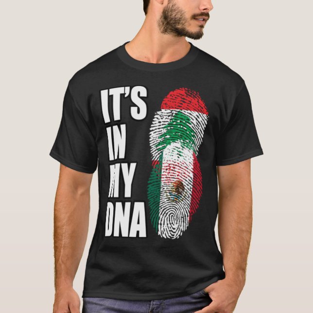 DNA-Flag des libanesischen und mexikanischen Mix H T-Shirt (Vorderseite)