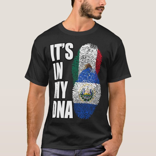 DNA-Flag für salvadorianische und mexikanische Mis T-Shirt (Vorderseite)