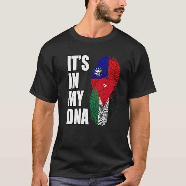 DNA-Flag für taiwanisches und jordanisches Mix Her T-Shirt (Vorderseite)