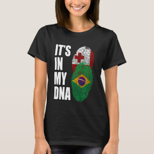DNA-Flag für Tongan und brasilianische Mischung T-Shirt