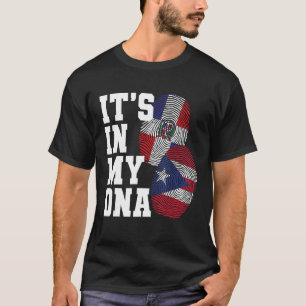 DNA-Flag-Geschenk für dominikanische und puerto-am T-Shirt