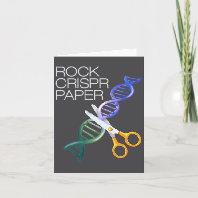 Dna Funny Rock Paper Crispr Genetic Science Race  Karte (Vorderseite)