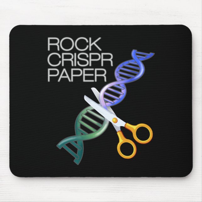 Dna Funny Rock Paper Crispr Genetic Science Race  Mousepad (Vorne)