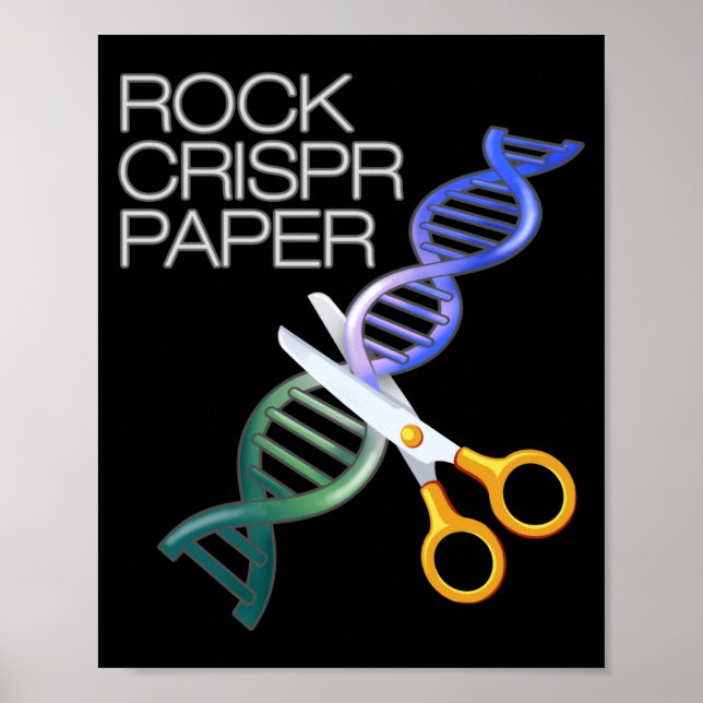 Dna Funny Rock Paper Crispr Genetic Science Race  Poster (Vorne)