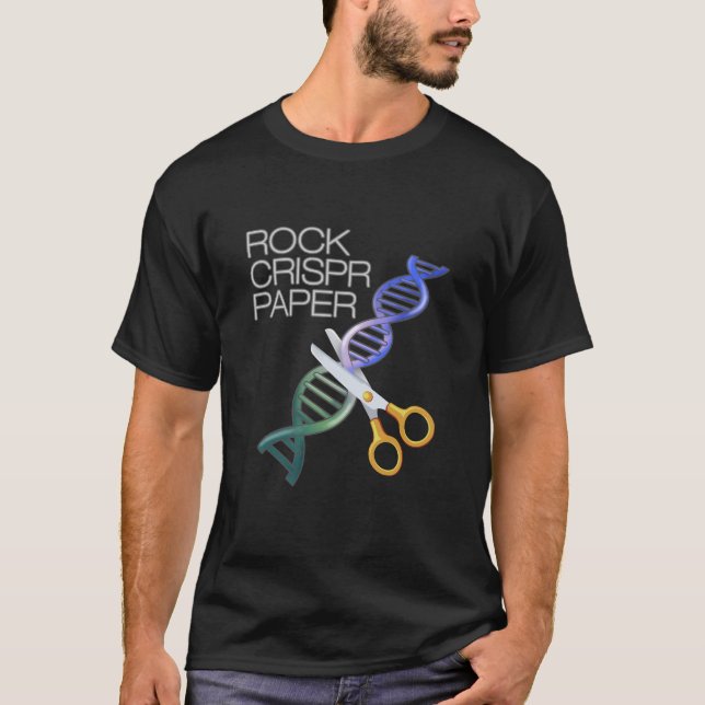 DNA Funny Rock Paper Crispr Genetic Science Race T-Shirt (Vorderseite)