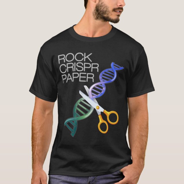 Dna Funny Rock Paper Crispr Genetic Science Race  T-Shirt (Vorderseite)