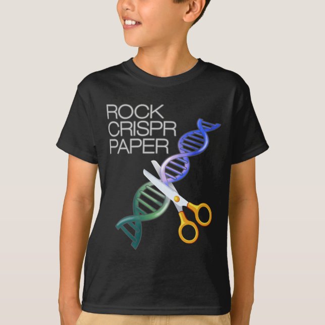 Dna Funny Rock Paper Crispr Genetic Science Race  T-Shirt (Vorderseite)