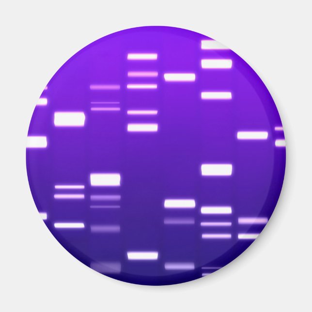 DNA-Genetik-Code Lila Magnet (Vorne)