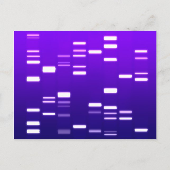 DNA-Genetik-Code Lila Postkarte (Vorderseite)