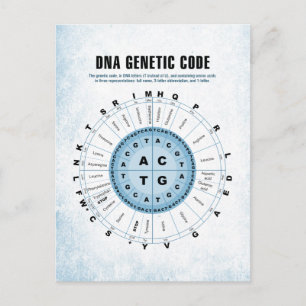 DNA-Genetik-Codetabelle Postkarte