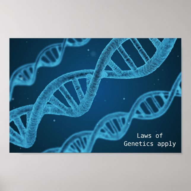 DNA-genetische Gesetze wenden Geek an Poster (Vorne)