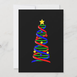 DNA Helix Christmas Tree Life Science Biologie Feiertagskarte
