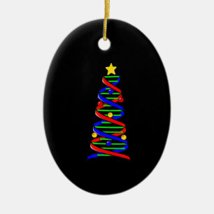 DNA Helix Christmas Tree Life Science Biologie Keramik Ornament