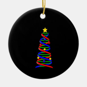 DNA Helix Christmas Tree Life Science Biologie Keramik Ornament