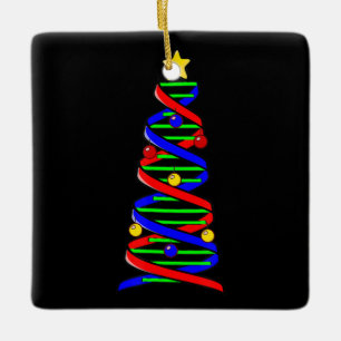 DNA Helix Christmas Tree Life Science Biologie Keramikornament